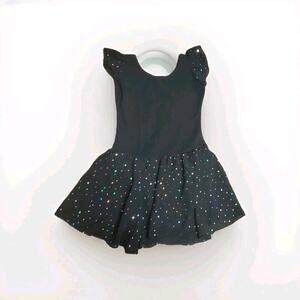Arshiner Girls Dance Leotard Dress Ballet Tutu Size 160 Black Glitter